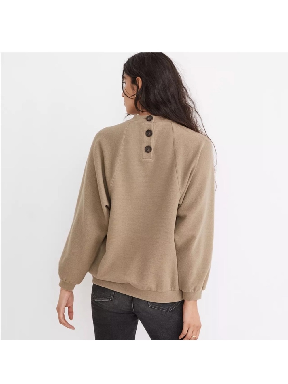Madewell button back oversized sweater